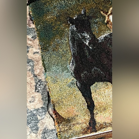 Horse Print Window Treatment Tapestry by C.Cummings